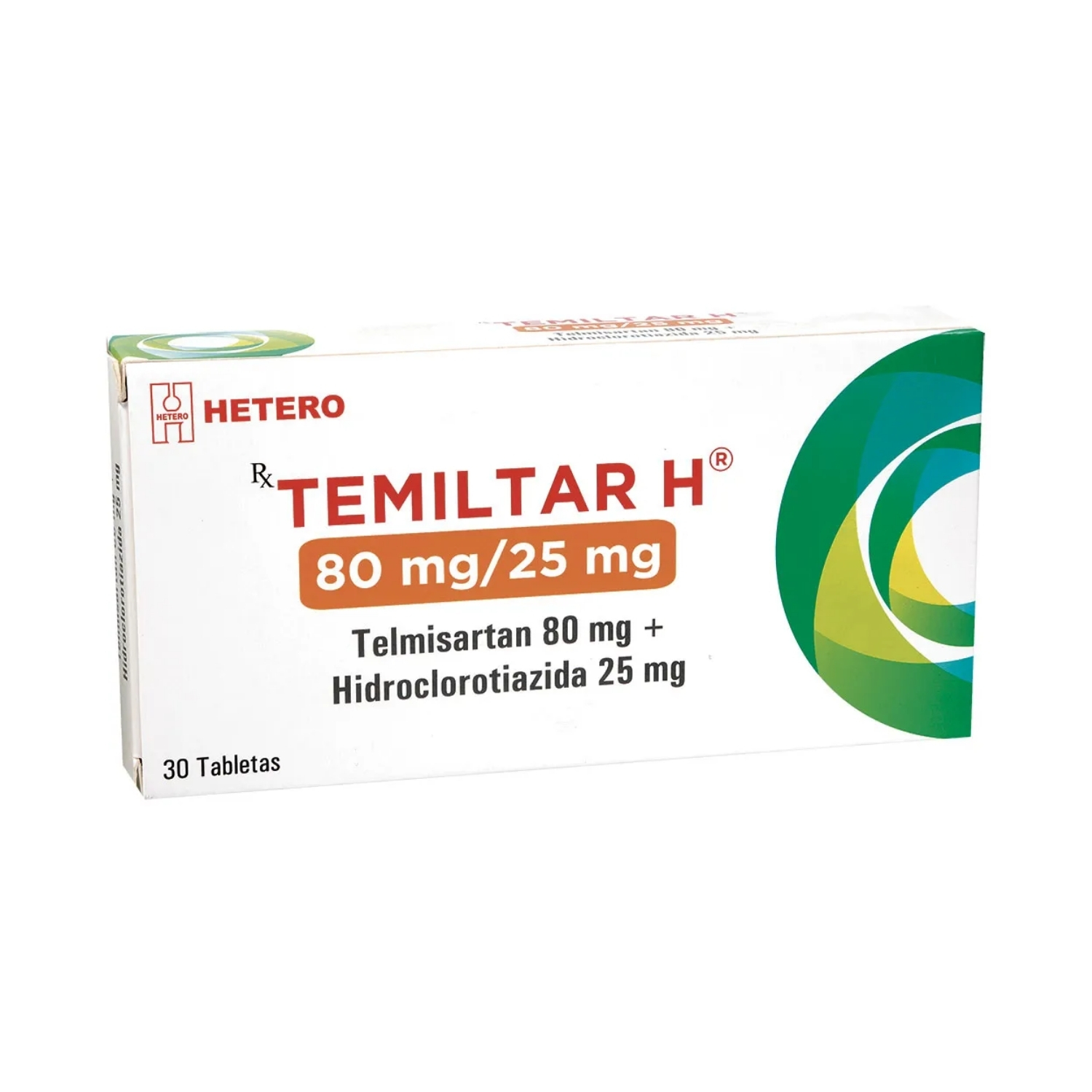 Temiltar H - Telmisartan 80 + Hidroclorotiazida 25 mg CAJA X 30 TAB (HIDROCLOROTIAZIDA+TELMISARTAN)