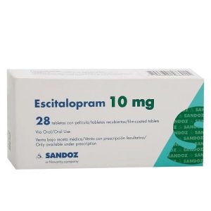 ESCITALOPRAM 10MG 28FCT CO CAJA X 28 (ESCITALOPRAM)