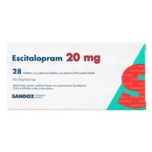 ESCITALOPRAM 20MG 28FCT CO CAJA X 28 (ESCITALOPRAM)