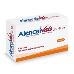 ALENCAL VALS 2.5 MG/80 MG CAJA X 30 TAB (LEVOAMLODIPINO+VALSARTAN)