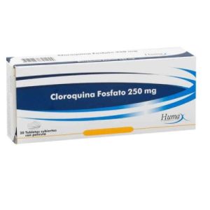CLOROQUINA FOSFATO 250 MG CAJA 20 TAB REC CAJA X 20 TABLETAS (CLOROQUINA 250 MG)