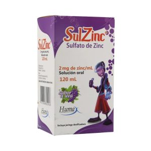 SULZINC SULFATO DE ZINC 2MGZN/ML FRASCO X 120 ML FRASCO X 120 ML