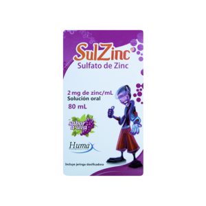 SULZINC SULFATO DE ZINC 2MGZN/ML FRASCO X 80 ML FRASCO X 80 ML