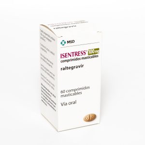 ISENTRESS 100MG 60TAB COL FRASCO X 60 TABLETAS MASTI (RALTEGRAVIR)