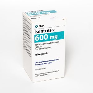 ISENTRESS 600MG 60TAB COL FRASCO X 60 TABLETAS RECUBI (RALTEGRAVIR)