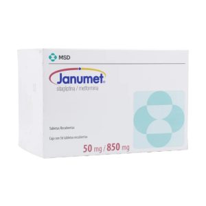 JANUMET 50/850MG 56TAB COL CAJA X 56 TABLETAS RECUBIER (SITAGLIPTINA
METFORMINA)