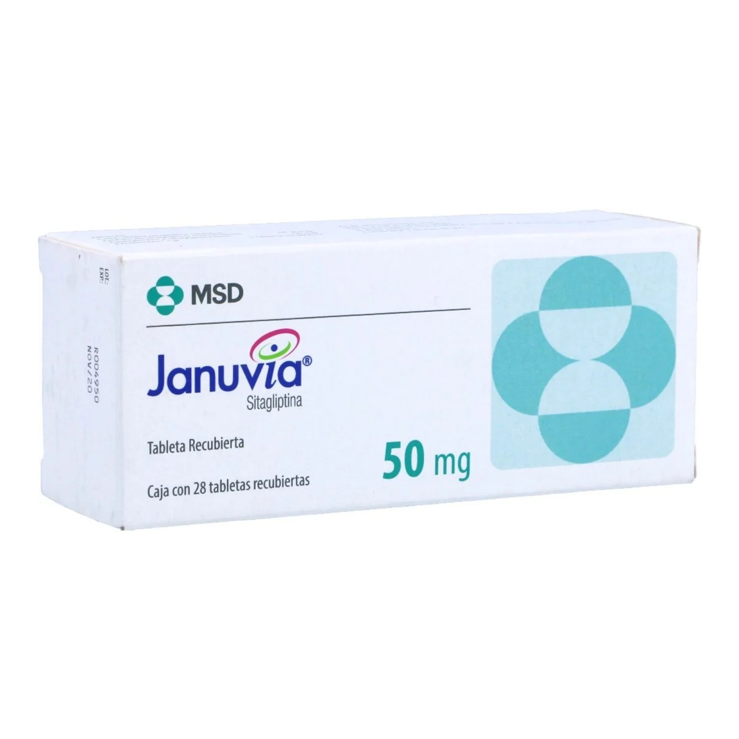 JANUVIA 50MG 28TAB COL CAJA X 28 TABLETAS RECUBIER (SITAGLIPTINA)