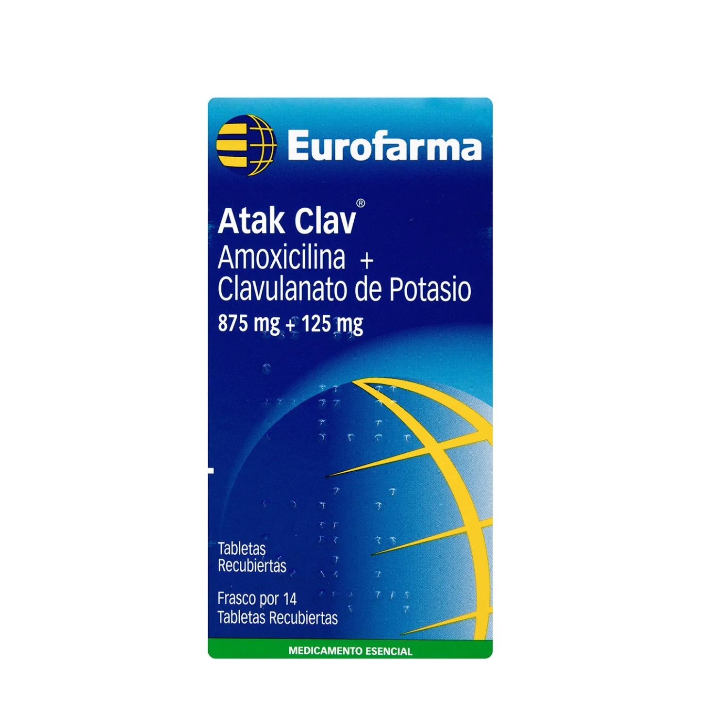 ATAK CLAV 875MG+125MG FCO X 14TAB CAJA FRASCO X 14TAB