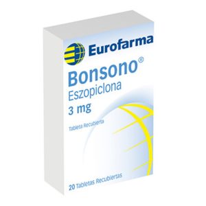 BONSONO 3MG CJA X 20TAB CAJA X 20 TAB (ESZOPICLONA 3MG)