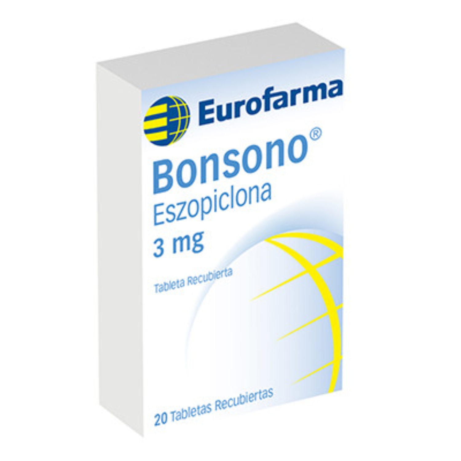 BONSONO 3MG CJA X 20TAB CAJA X 20 TAB (ESZOPICLONA 3MG)