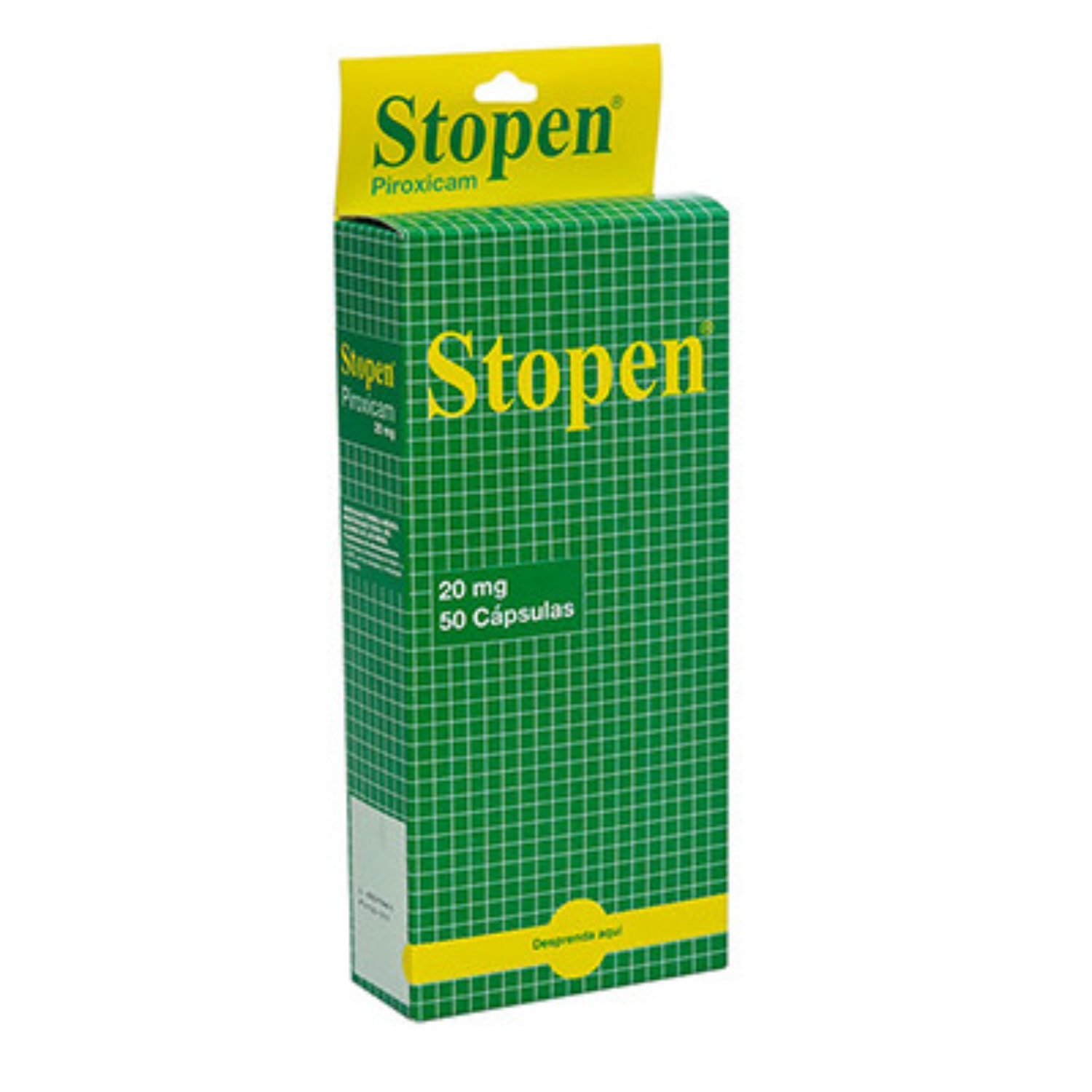 STOPEN  20MG CJA X 50CAP CAJA X 50 TABLETAS (PIROXICAM 20MG)
