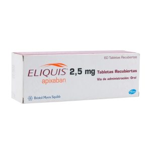 ELIQUIS 2,5MG X 60 TABLETAS CAJA X 60 TAB (APIXABAN)