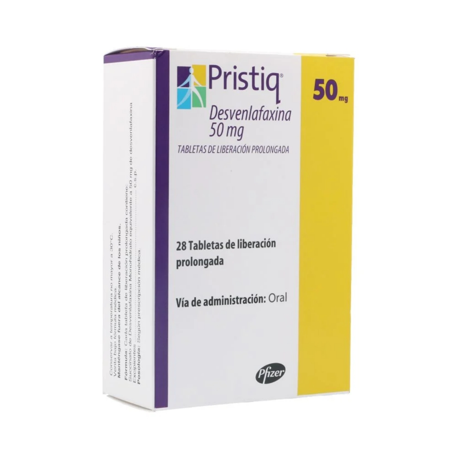 PRISTIQ 50MG X 28 TABLETAS DE LIBERACION MODIFICADA CAJA X 28 TAB (SUCCINATO DE DESVENLAFAXINA)