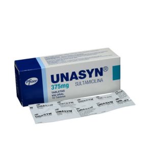 UNASYN 375MG X 10 TABLETAS CAJA X 10 TAB (SULTAMICILINA TOSILATO)