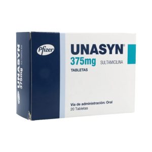 UNASYN 375MG X 20 TABLETAS CAJA X 20 TAB (SULTAMICILINA TOSILATO)