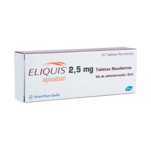 ELIQUIS 2,5MG X 20 TABLETAS CAJA X 20 TAB (APIXABAN)