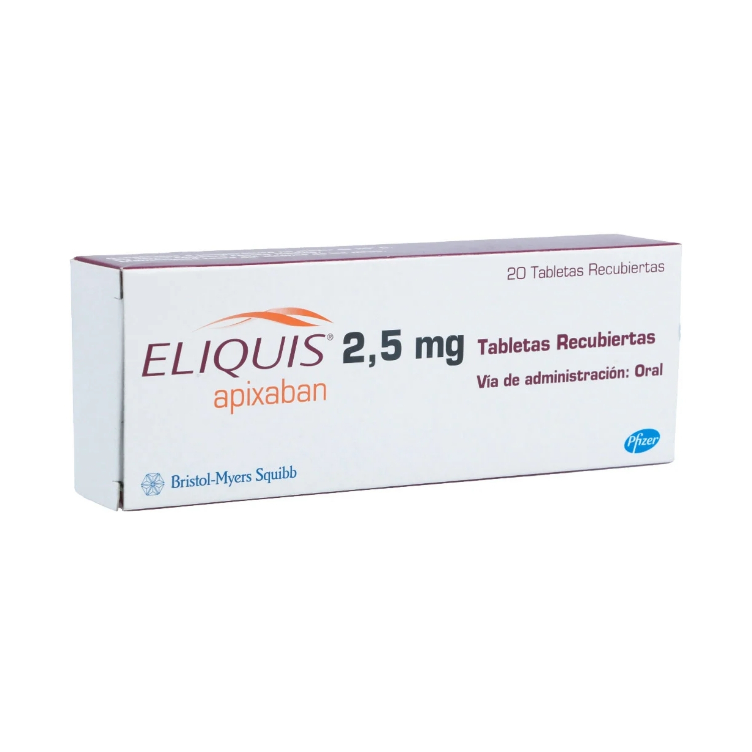 ELIQUIS 2,5MG X 20 TABLETAS CAJA X 20 TAB (APIXABAN)