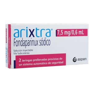 ARIXTRA 7.5 MG /0.6 ML X 2 JERINGAS PRELL CAJ X 2 JERIN PRELLE (FONDAPARINUX SODICO)