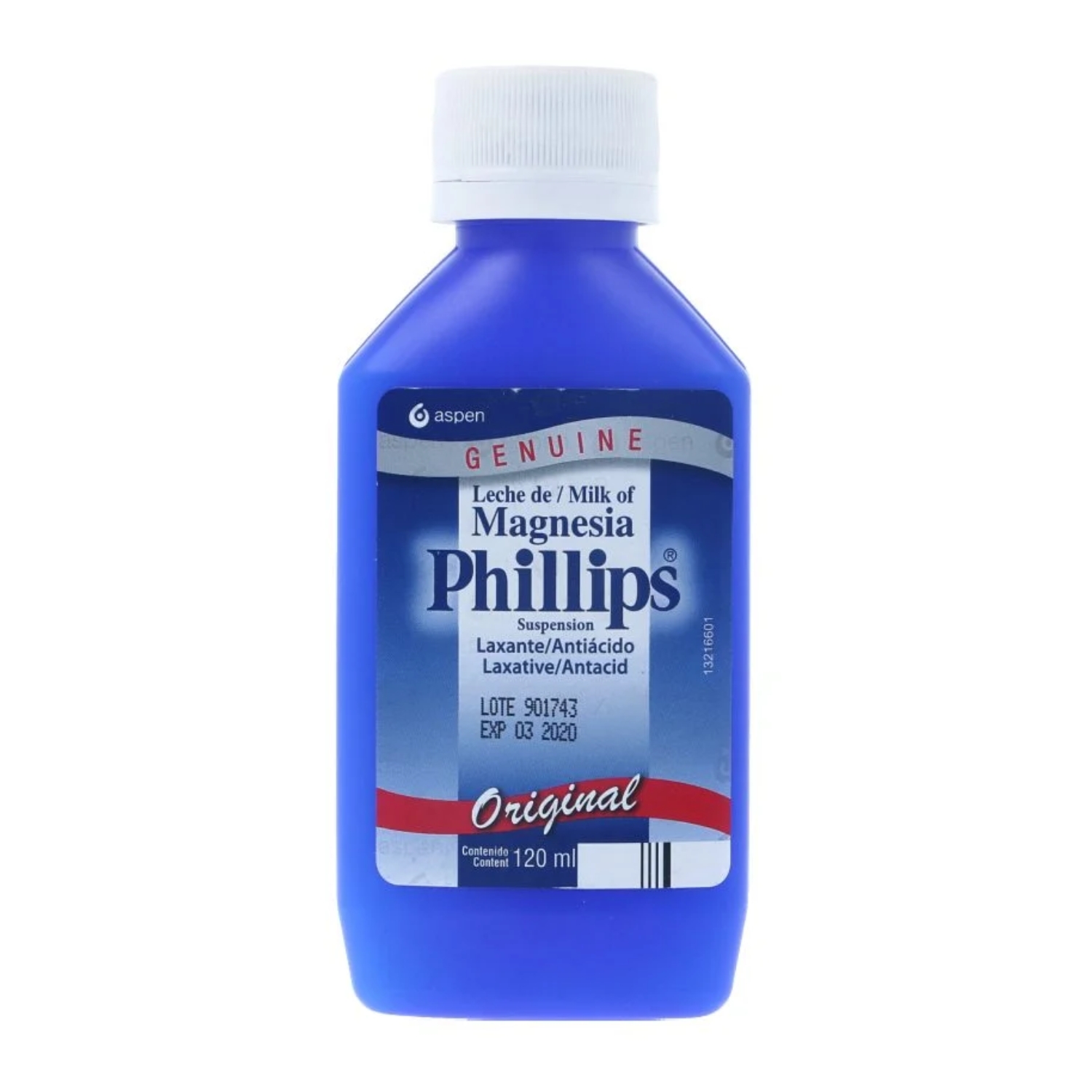 LECHE DE MAGNESIA PHILLIPS (SABOR ORIGINAL X120 ML) FRASCO X 120 ML (HIDROXIDO DE MAGNESIO)