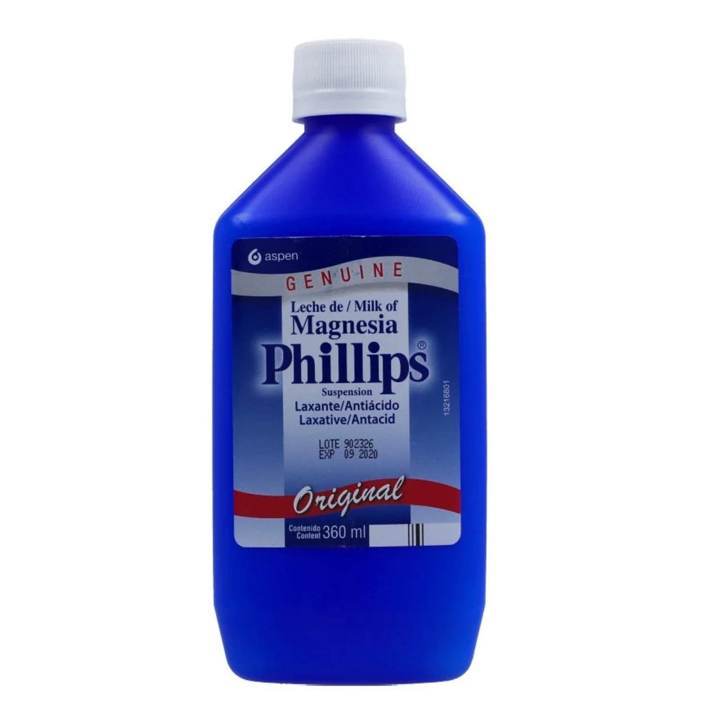 LECHE DE MAGNESIA PHILLIPS (SABOR ORIGINAL X360 ML) FRASCO X 360 ML (HIDROXIDO DE MAGNESIO)