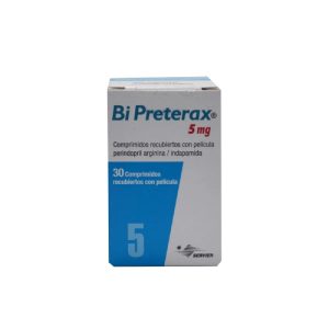 BIPRETERAX 5 MG X 30 COM (INDAPAMIDA+PERINDOPRIL)