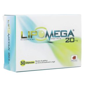 LIPOMEGA 20 MG CAJA X 30 CAP (ACIDOS OMEGA 3+ATORVASTATINA)