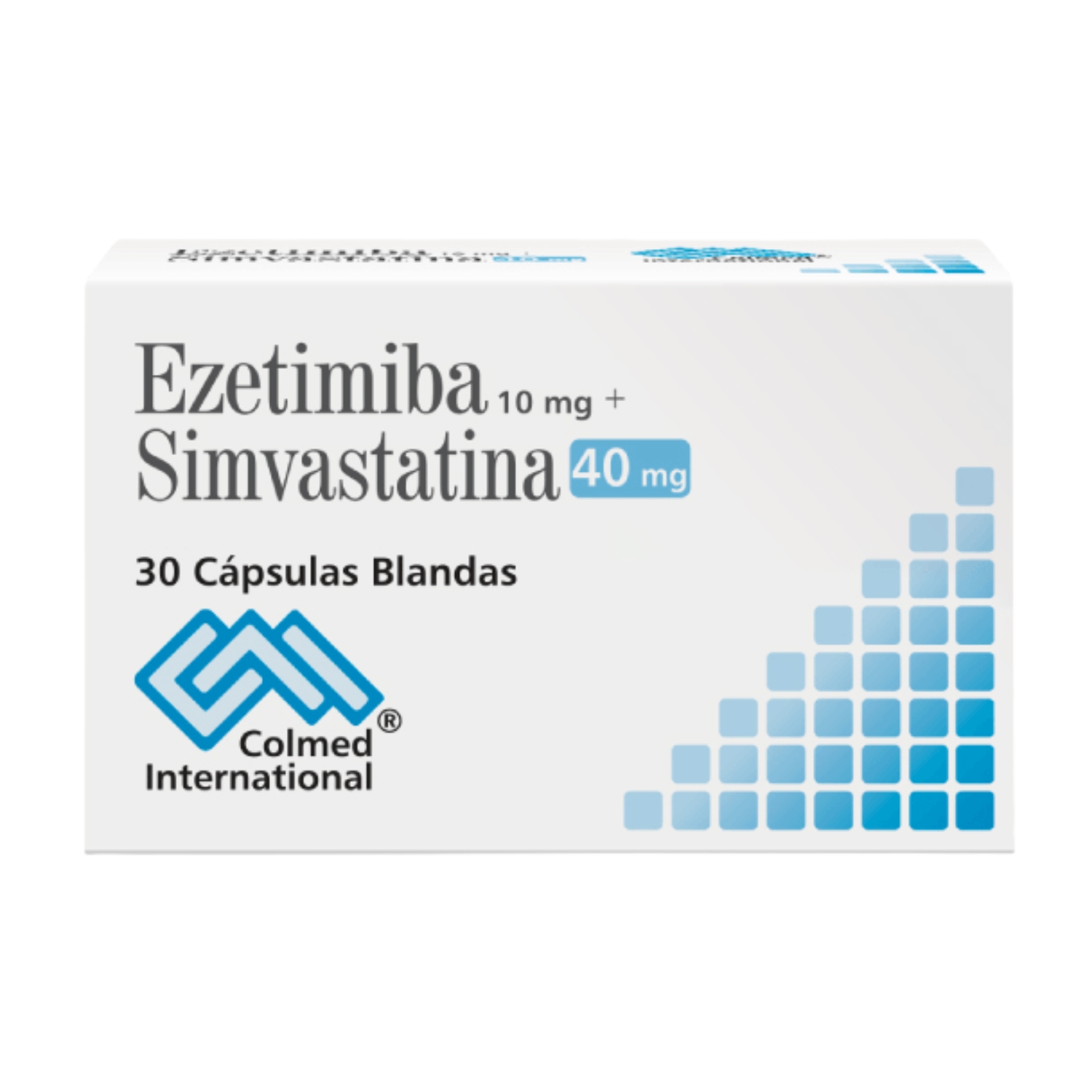 EZETIMIBA 10 MG+SIMVASTA 40 MG CJA*30 UND COLMED CJA X 30 CGB (EZETIMIBA+SIMVASTATINA)