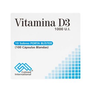 VITAMINA D3 1000 UI CBG CJAX100/10 SOB COLMED CJA X 10 SOBRES (COLECALCIFEROL (VITAMINA D3))