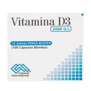 VITAMINA D3 2000 UI CBG CJAX100/10 SOB COLMED CJA X 10 SOBRES (COLECALCIFEROL (VITAMINA D3))