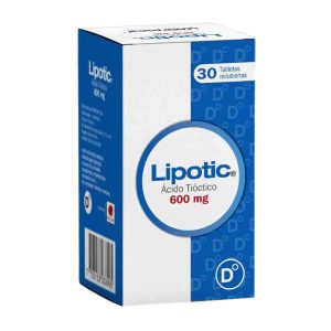 LIPOTIC 600 mg TAB REC FCO X 30 UND CIAL FCO X 30 TAB