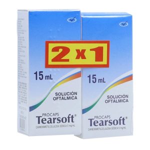 TEARSOFT SOLUCION OFTALMICA PRE PACK FRASCO X 15 ML X 2 (CARBOXIMETILCELULOSA)