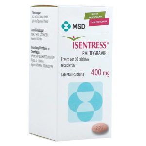 ISENTRESS 400MG PINK 60TAB COL (HLM) FRASCO X 60 TABLETAS MASTI (RALTEGRAVIR)