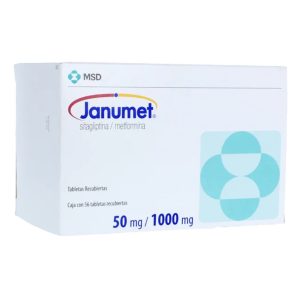 JANUMET 50/1000MG 56TAB COL (MAN) CAJA X 56 TABLETAS RECUBIER (SITAGLIPTINA
METFORMINA)