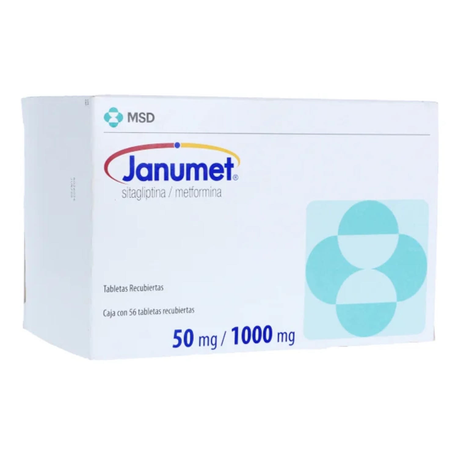 JANUMET 50/1000MG 56TAB COL (MAN) CAJA X 56 TABLETAS RECUBIER (SITAGLIPTINA
METFORMINA)