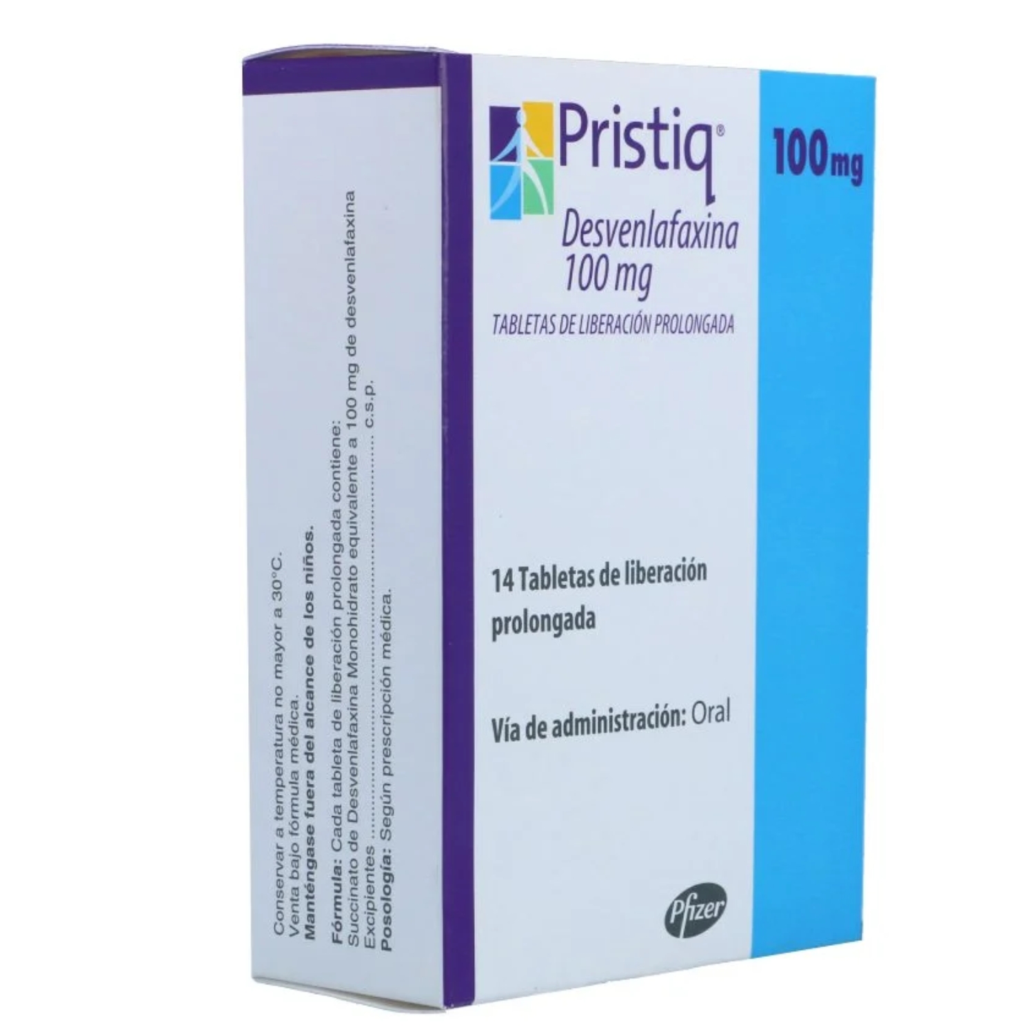 PRISTIQ 100MG X 14 TABLETAS DE LIBERACION MODIFICADA CAJA X 14 TAB (SUCCINATO DE DESVENLAFAXINA)