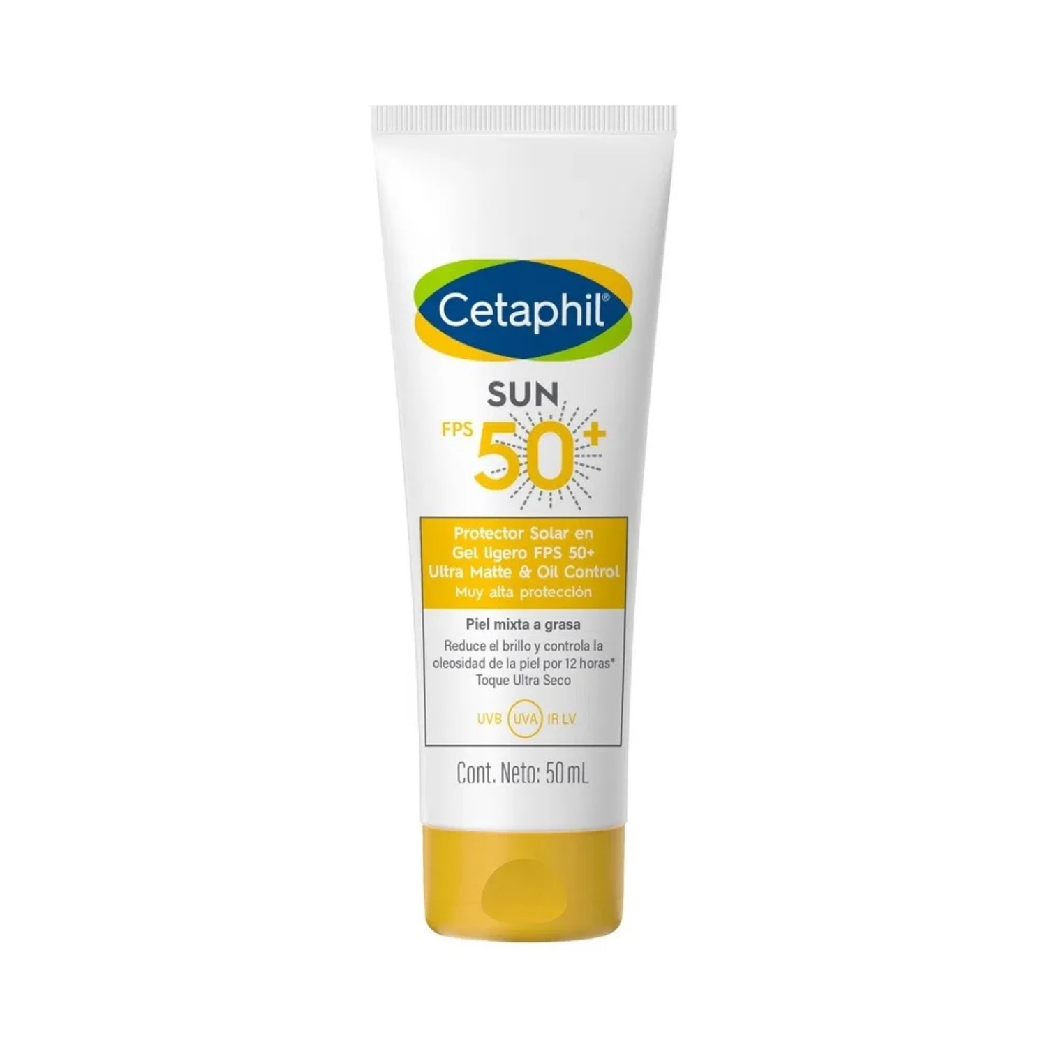 PROTECTOR SOLAR SPF 50+ GEL LIGERO CETAPHIL SUN X 50 ML FRASCO X 50 ML (NA)