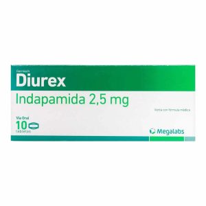 DIUREX 2.5 MG CAJA X 10 TAB (INDAPAMIDA)