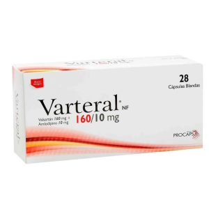 VARTERAL 160/10 MG 	 CAJA X 28 CAP (AMLODIPINO+VALSARTAN)