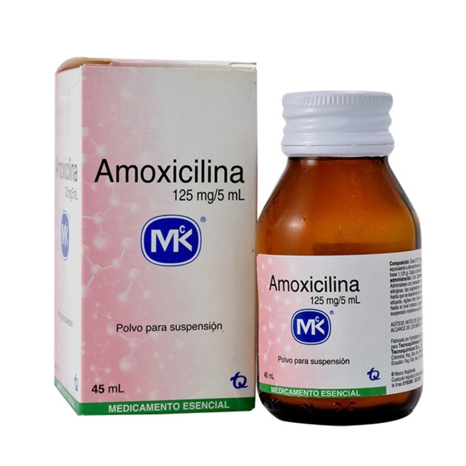 AMOXICILINA MK 125MG/5ML CJA X 1 FCO X 45 ML POLVO A SUSP ORAL (AMOXICILINA)