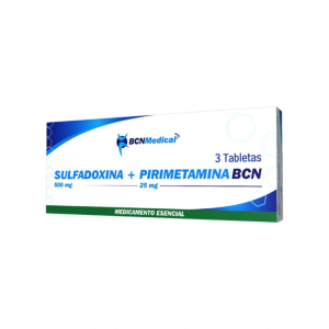 SULFADOXINA 500/25 MG CAJA X 3 TAB (PIRIMETAMINA+SULFADOXINA)