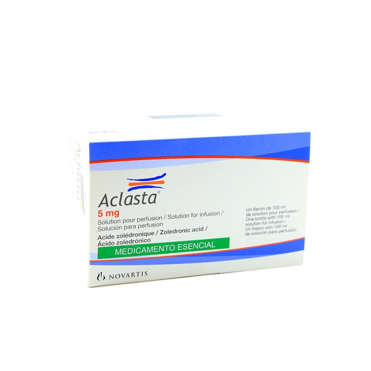 ACLASTA LIVI 5MG 100ML (X) CO CAJA X 1 VIAL (ZOLEDRONICO ACIDO)