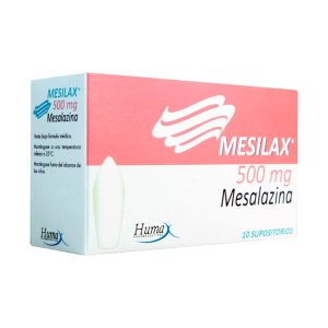 MESILAX (MESALAZINA) 500 MG CAJA X 10 SUPOSITORIOS CAJA X 10 SUPOSITORIOS