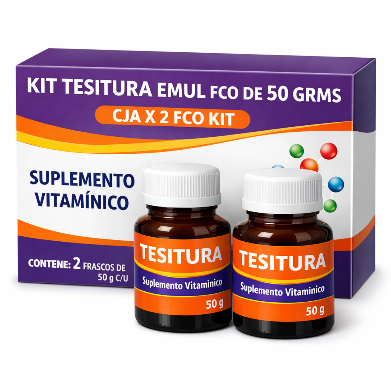 KIT TESITURA EMUL FCO DE 50 GRMS CJA X 2 FCO KIT