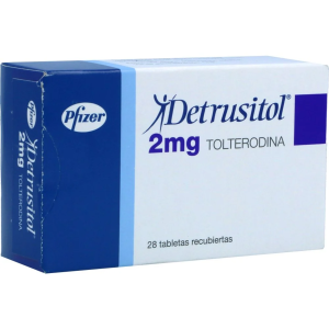 DETRUSITOL 2 MG X 28 TAB RECUB CAJ X 28 TAB (TOLTERODINA)
