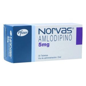 NORVAS 5MG X 30 TAB CAJ X 30 TAB (AMLODIPINO)