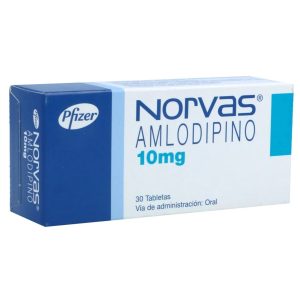 NORVAS 10MG X 30 TAB CAJ X 30 TAB (AMLODIPINO)